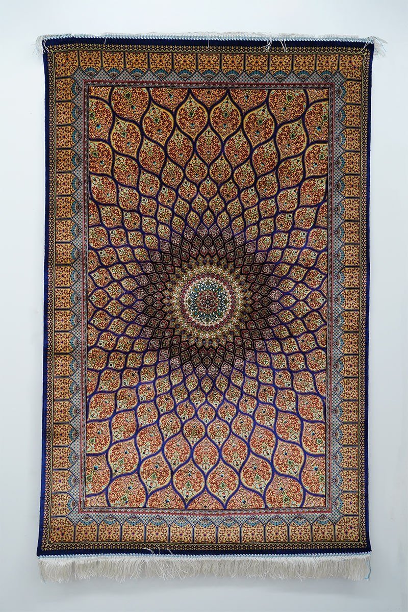 Sunburst Medallion Silk Rug