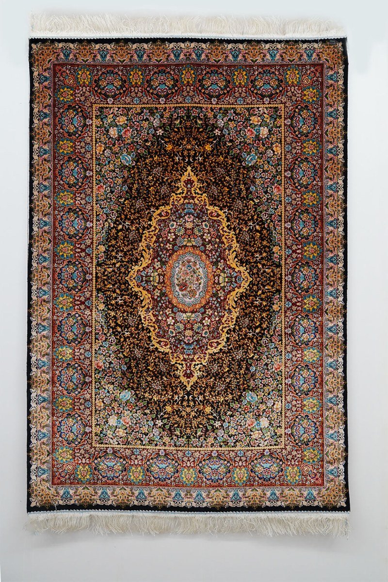 Midnight Floral Medallion Rug