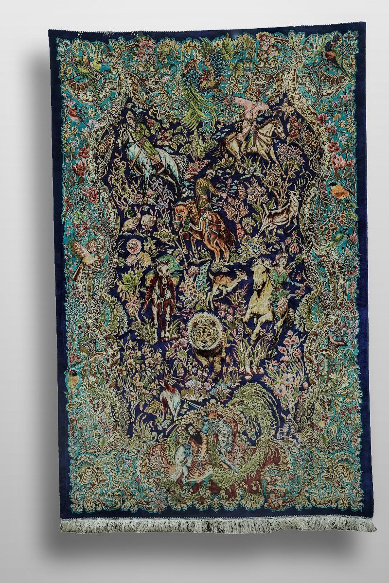 Enchanted Phoenix Garden Silk Rug
