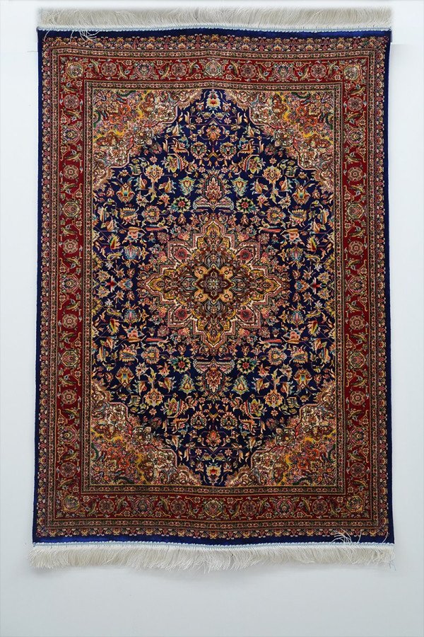 Midnight Garden Medallion Silk Rug