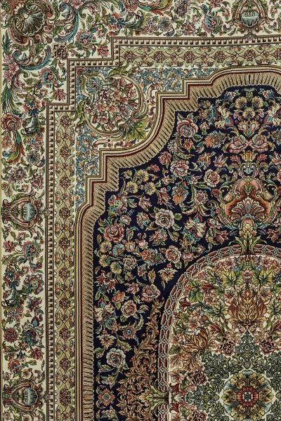 Ivory Heritage Medallion Silk Rug — 2