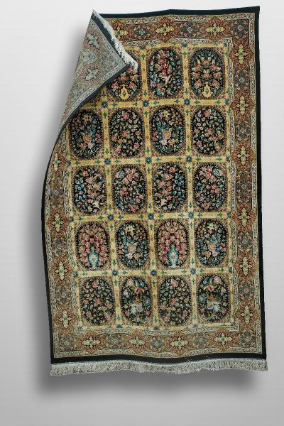 Golden Garden Window Silk Rug — 4