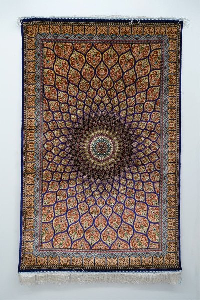 Sunburst Medallion Silk Rug — 1