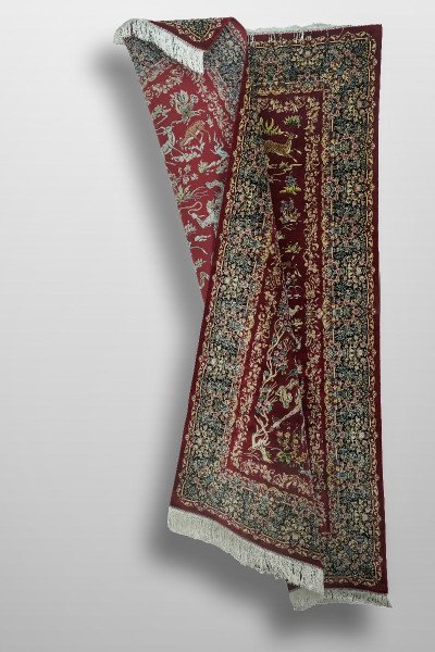Ruby Royal Hunt Silk Rug — 5
