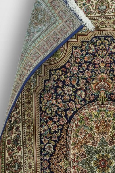 Ivory Heritage Medallion Silk Rug — 3
