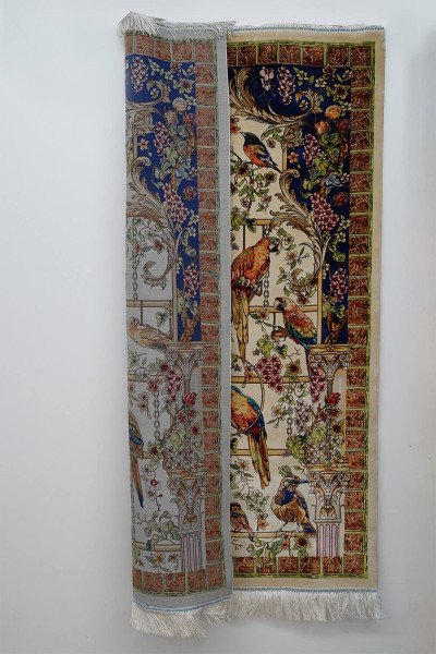 Royal Garden Birds Silk Rug — 3