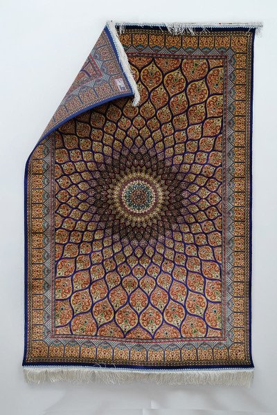 Sunburst Medallion Silk Rug — 2