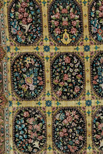 Golden Garden Window Silk Rug — 2