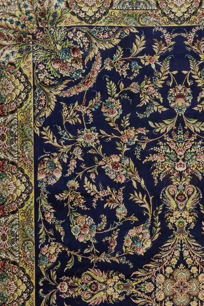 Royal Navy Garden Silk Rug — 5