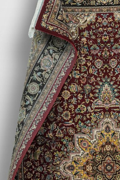 Ruby Grand Medallion Silk Rug — 4