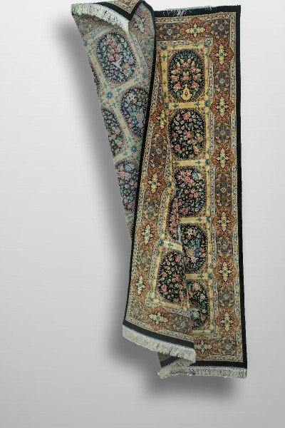Golden Garden Window Silk Rug — 5