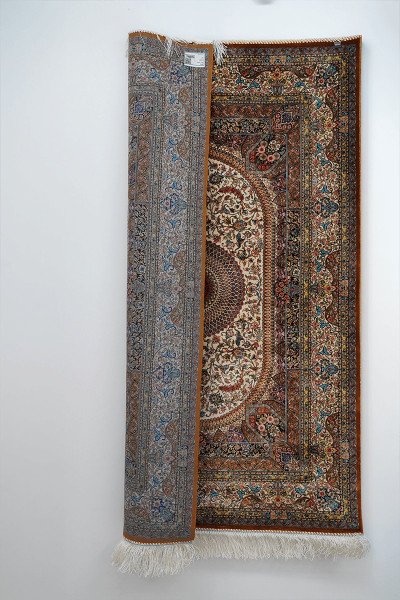 Ivory Radiance Medallion Silk Rug — 3