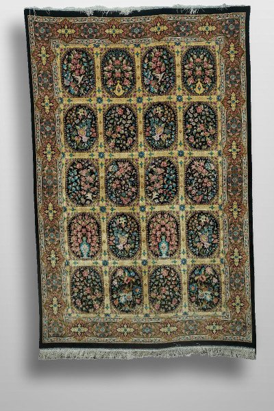 Golden Garden Window Silk Rug — 1